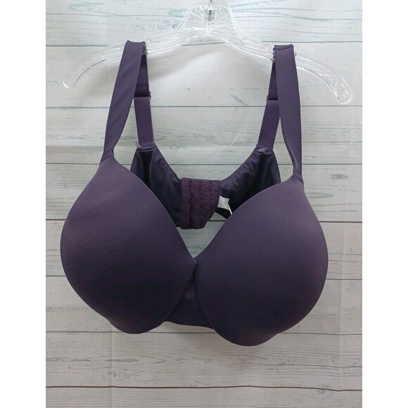 Cacique Other - Cacique 46DD Lightly Lined Balconette Bra Plum Purple Full Coverage Underwire